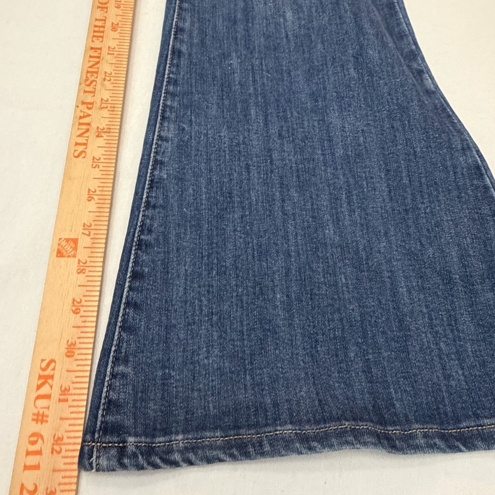 Forever 21 Jeans Womens 28 Blue High Rise Wide Leg Medium Wash Button Fly Denim - Picture 8 of 12
